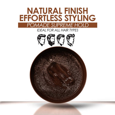 Mancode Hair Styling Pomade Wax for Men- 100ml | Supreme Hold, Glossy Finish, Non-Greasy, Water-Based Formula | 24-Hour Flexible Hold | Strong & Long-Lasting | All Hair Types